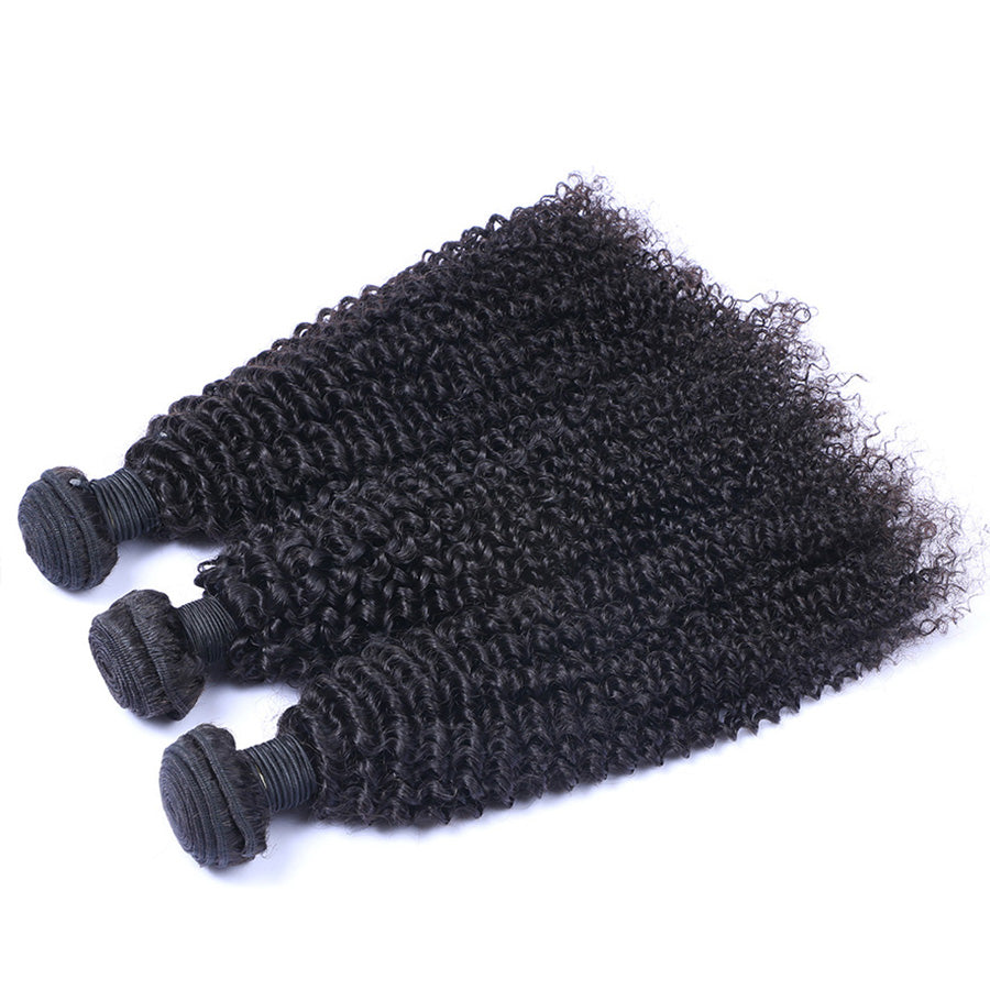 Black kinky curly hair weaves