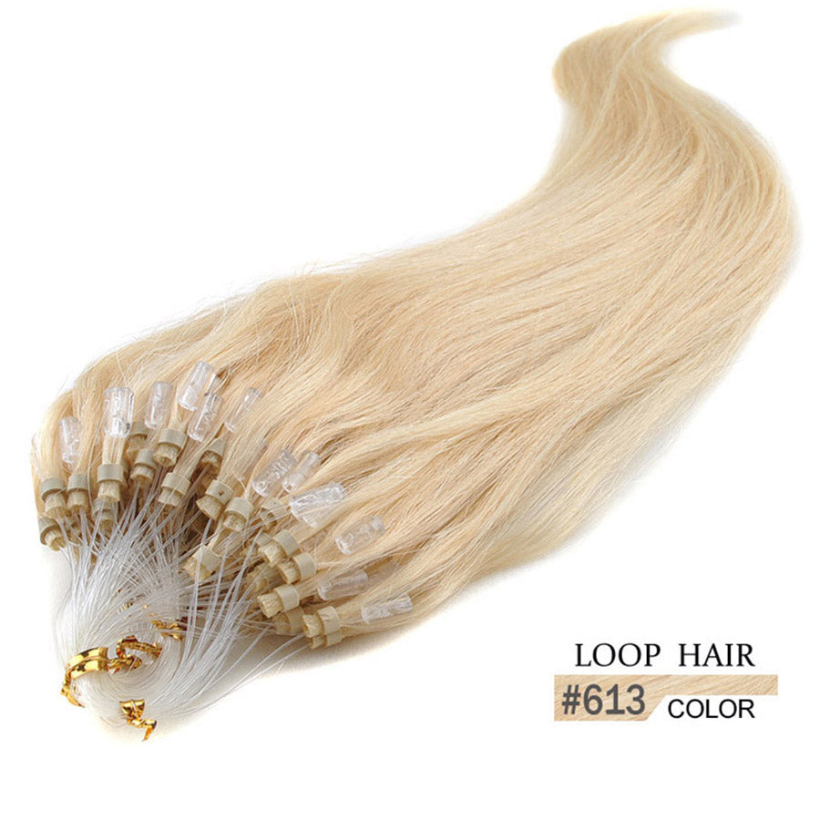 Micro Loop Ring Human Extensions Silky Straight 50g Set