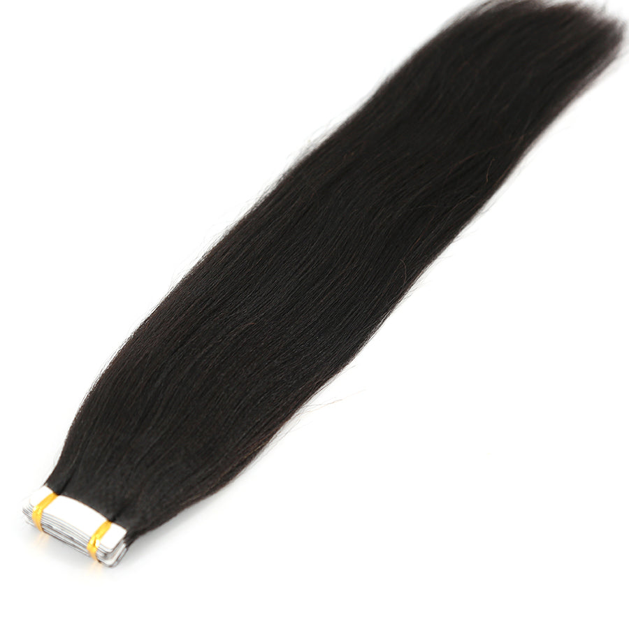 light yaki tape in hair extensions