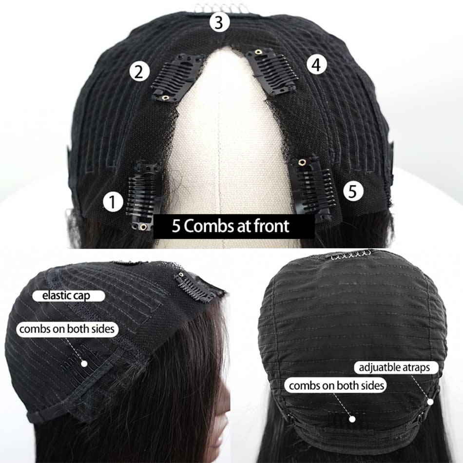 V part wig cap construction