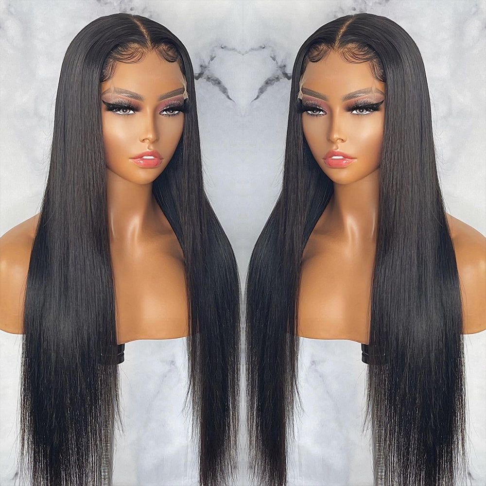 black virgin human hair wig