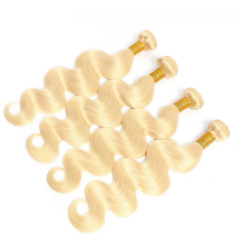 Blonde 613 Weft Human Hair Weaving Body Wave Bundles Hair 4pcs/Lot