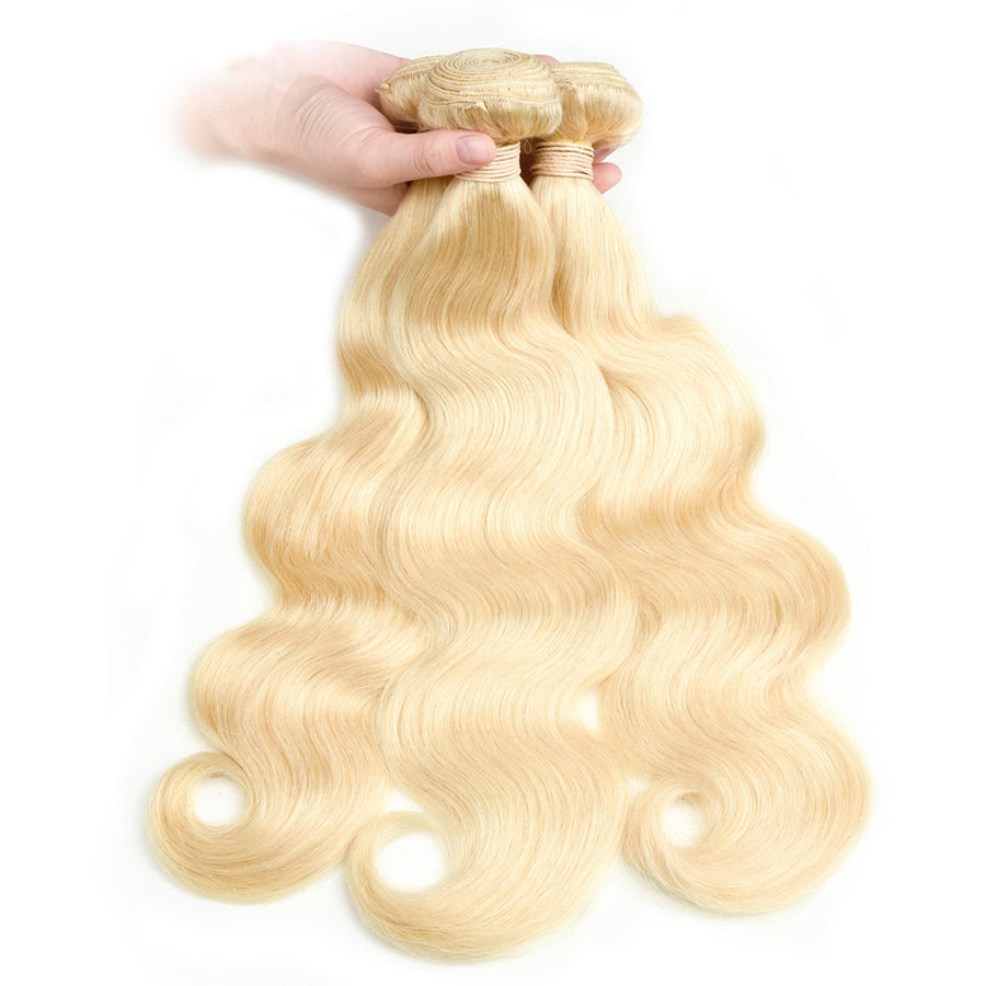 body wave blonde hair weave